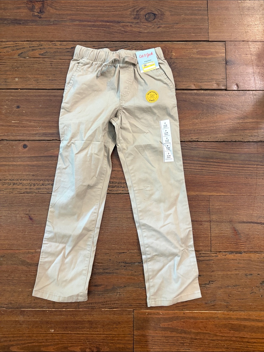 Cat & Jack Beige Elastic-Waist Kids Pants